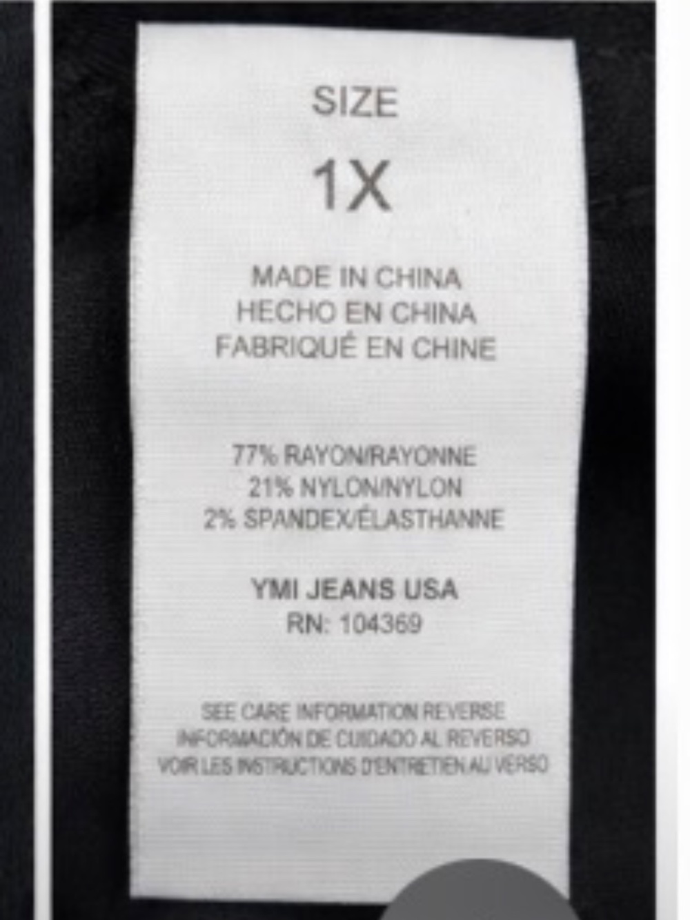 YMI Forever Color Black Skinny Jeans NWT Women's Plus Size 1X Stretch - Picture 6 of 6